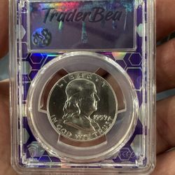 1959-D PCGS Purple Slab MS64 50c 