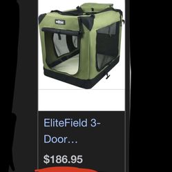 Awesome Collapsible Soft Crate For A Medium Size Dog Or Smaller Great For Travel As Well/Folds Flat 60$ perfect condition