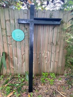 Black Wooden Constructed Mailbox Post