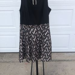 Ladies Black And Gold Dress * New*