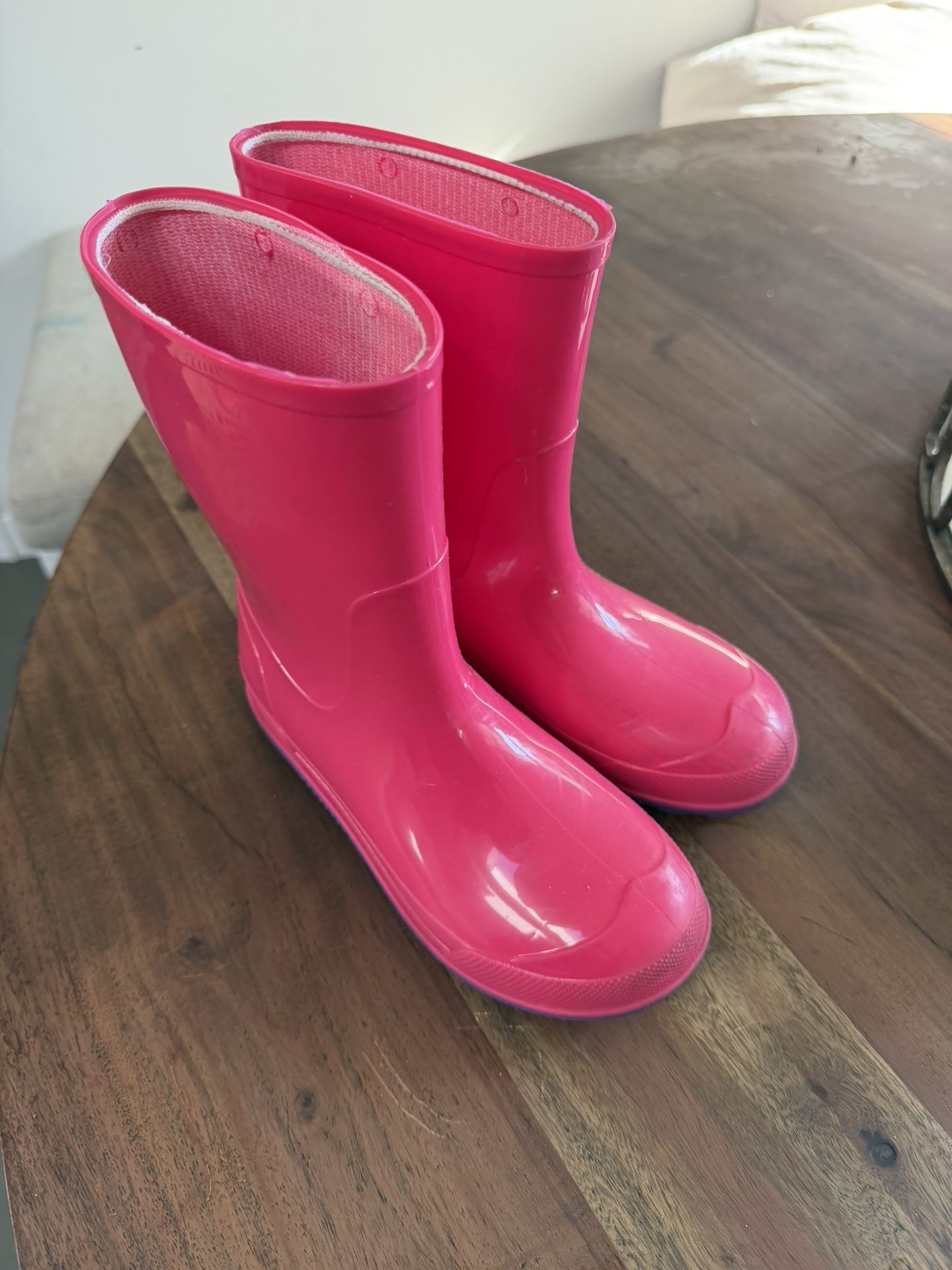 Pink Rain Boots Size 1