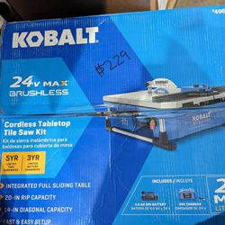 Kobalt Cordless Tabletop Tile Saw Kit