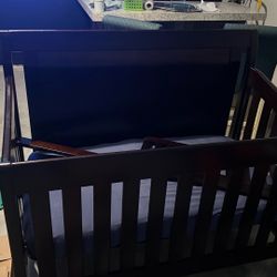 Crib With Mattress And Toddler Bed Rail