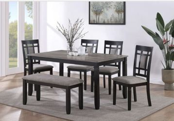 Paige Table w/4 Chairs and Bench 