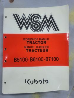 KUBOTA Tractor Workshop Manual