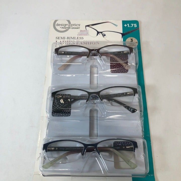As is Design Optics by Foster Grant Reading Glasses 3-Pack