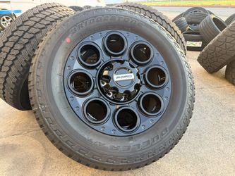 FREE DELIVERY 2025 Ford F250 Super Duty 20" Black OEM Wheels Bridgestone A/T Tires New LT275/65R20