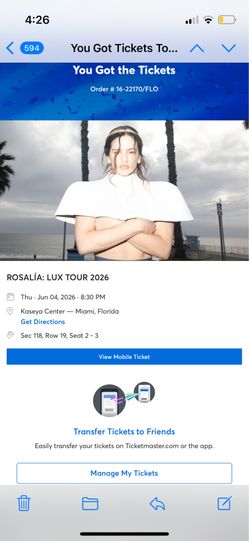 ROSALÍA Concert Tickets For Miami - Very Good Seats