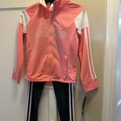 Adidas Outfit Little Girls Size 6 Jacket & Pants