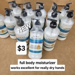 New 16oz Bottles Of Full Body Moisturizer  , Works Excellent For Dry Hands 