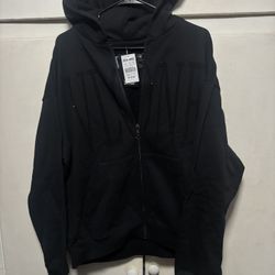 V-lone Black zip Up Hoodie. Size L