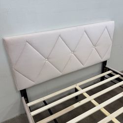 Full size bed frame pink velvet brand new