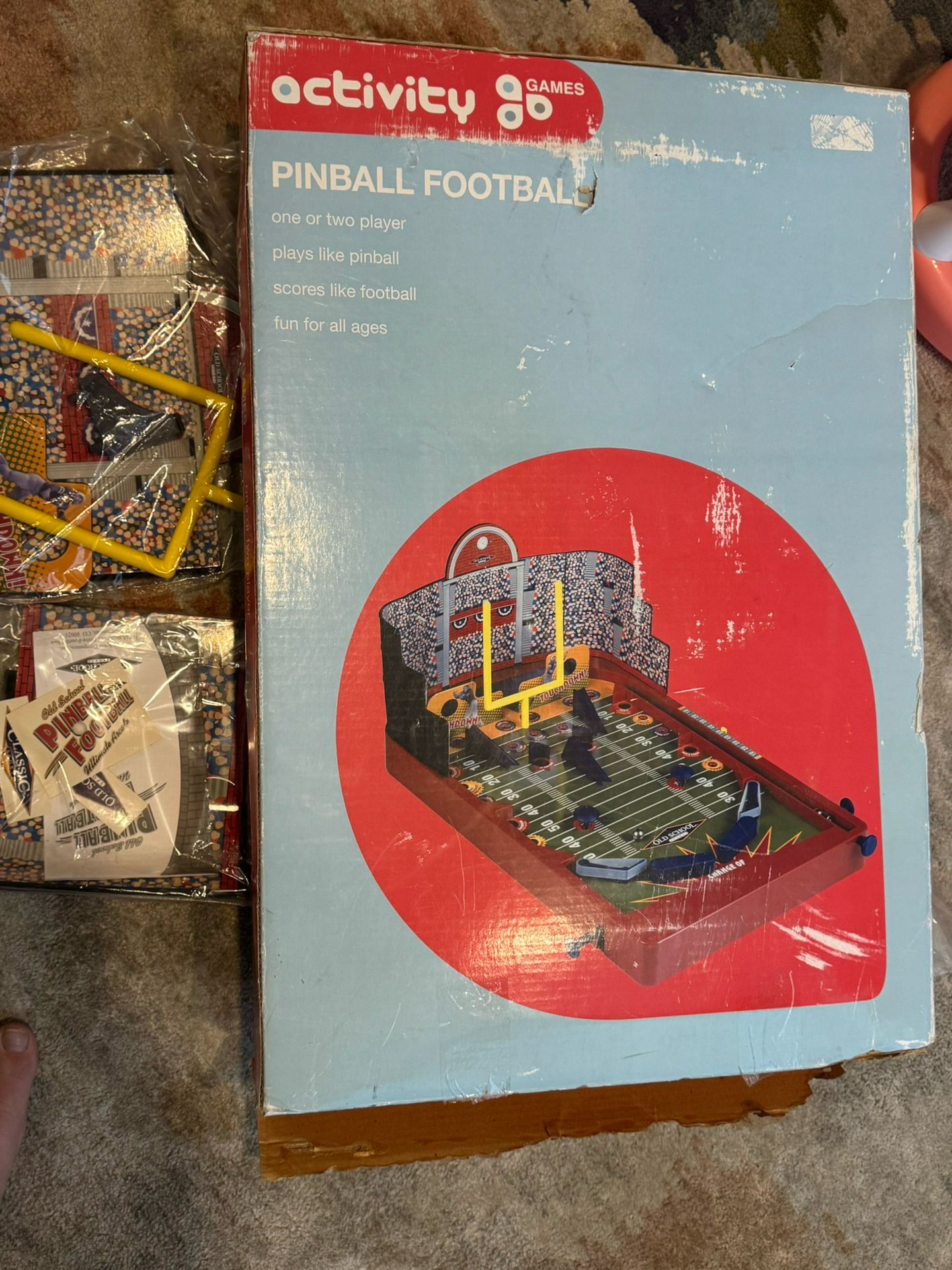 Vintage Activity Games Pinball Football MachineKids Sealed Box 2001 BRAND NEW