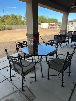 Vintage iron patio set