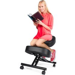  Adjustable Height Ergonomic Kneeling Chair with Wheels

