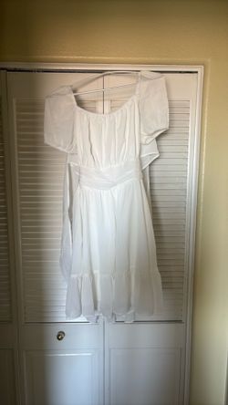 White chiffon dress