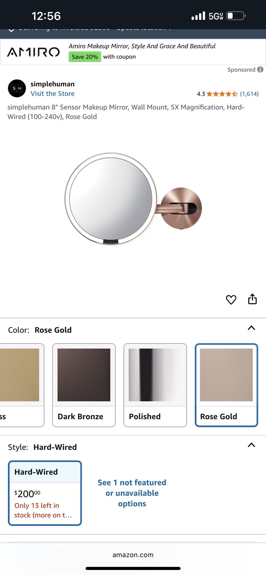 Brand New Simple human Mirror