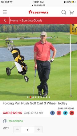 Folding Pull Push Cart 3 Wheell Trolley