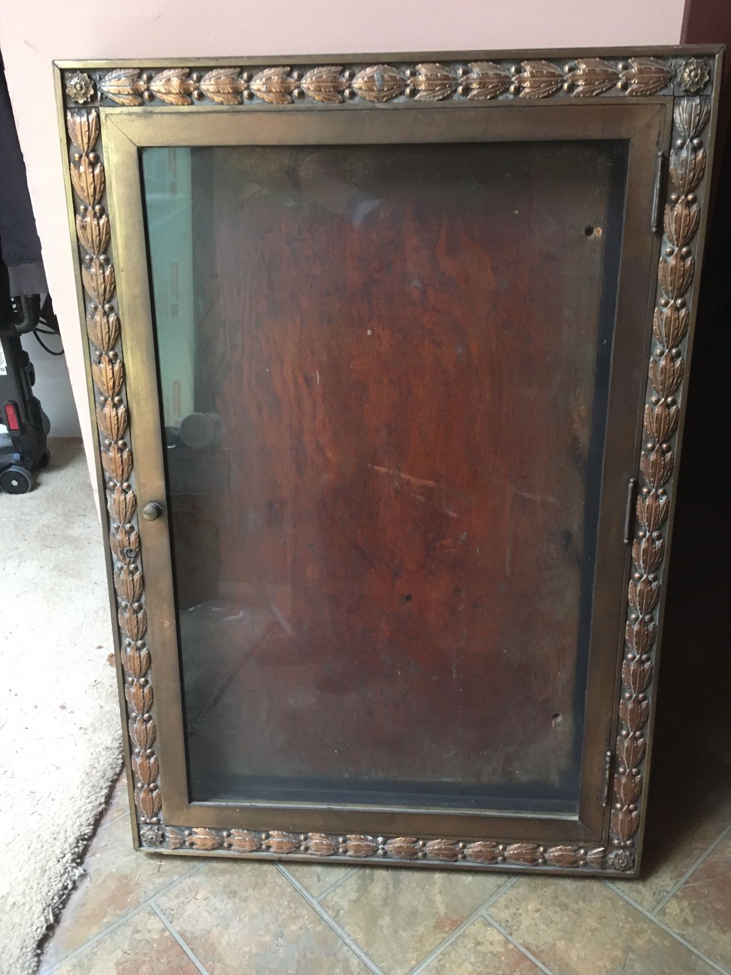 Display Cabinet. Solid Copper and Brass