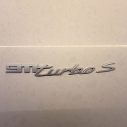 Porsche 911 2020+ Rear Model Designation In Silver