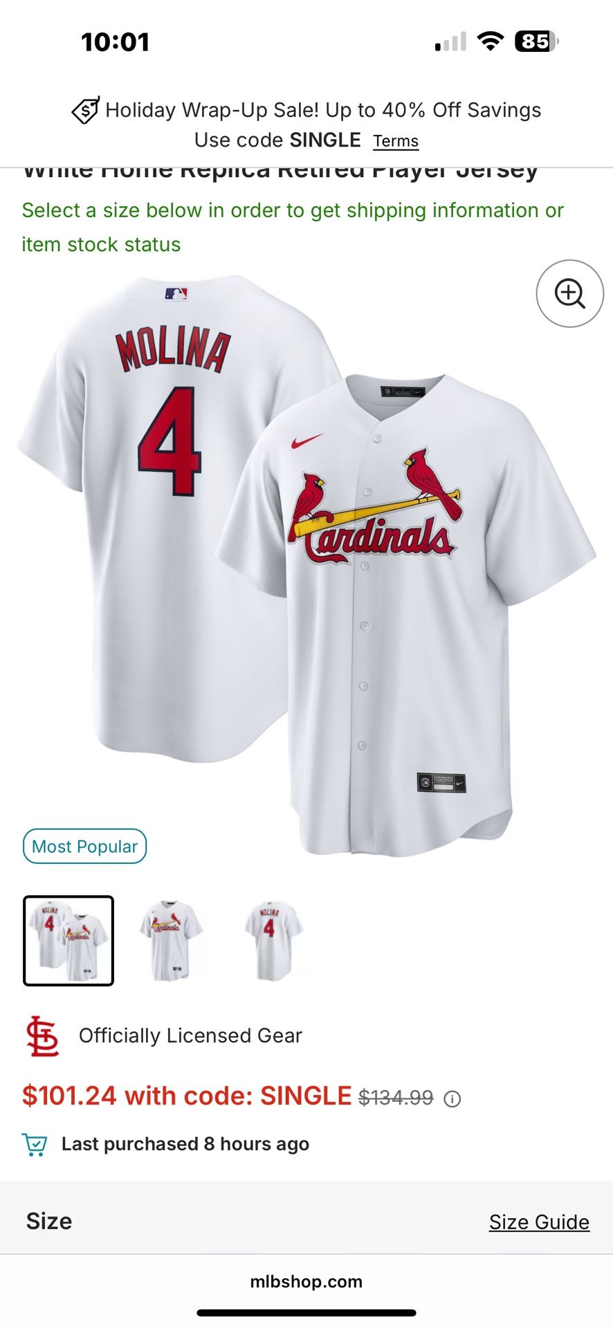 Baseball Jersey Cardinals