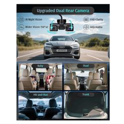 ☆ N900Ultra 360° Dash Cam Front and Rear, 5 Channel 2.7K + 4*1080P, STARVIS 2 Sensor, Free 128GB Card, AI Driver Monitoring System, 5GHz WiFi GPS Car 