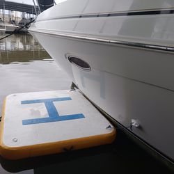 Floating Dock And Suction Cups For Working On Boat