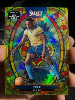 2026 Panini World Cup Select Pele Stained Glass Case Hit. SPP Brazil