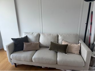 West Elm Twill Sofa Couch 80”