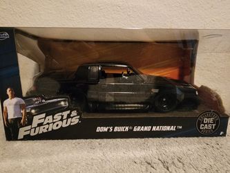 DOM'S BUICK GRAND NATIONAL BLACK FAST & FURIOUS MOVIE 1/24 DIECAST BY JADA 99539
