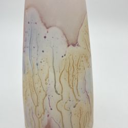 Vintage Rueven Art Glass Vase 4.5”tall Art Nouveau Frosted Art Glass Retro MCM Vase ~ No Damage