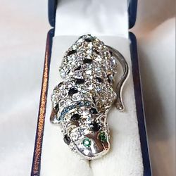 RARE VINTAGE KENNETH J LANE LEOPARD BROOCH 