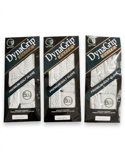 Set of 3 MG Golf DynaGrip Elite Golf Gloves - Cadet Left S (Brand New)