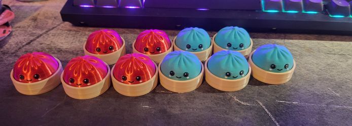 Dumpling style fidget clickers