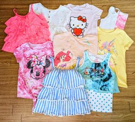 Lot of 10 Girls Tank Tops T-Shirts Tops Boden Summer Hello Kitty Disney 7/8
