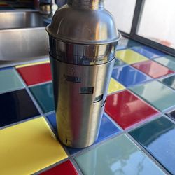 Chefmate Cocktail Shaker With Strainer and Built In Drink Recipes