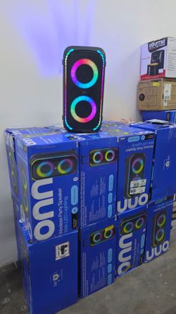 onn. Wireless Party Speaker with LED Lighting