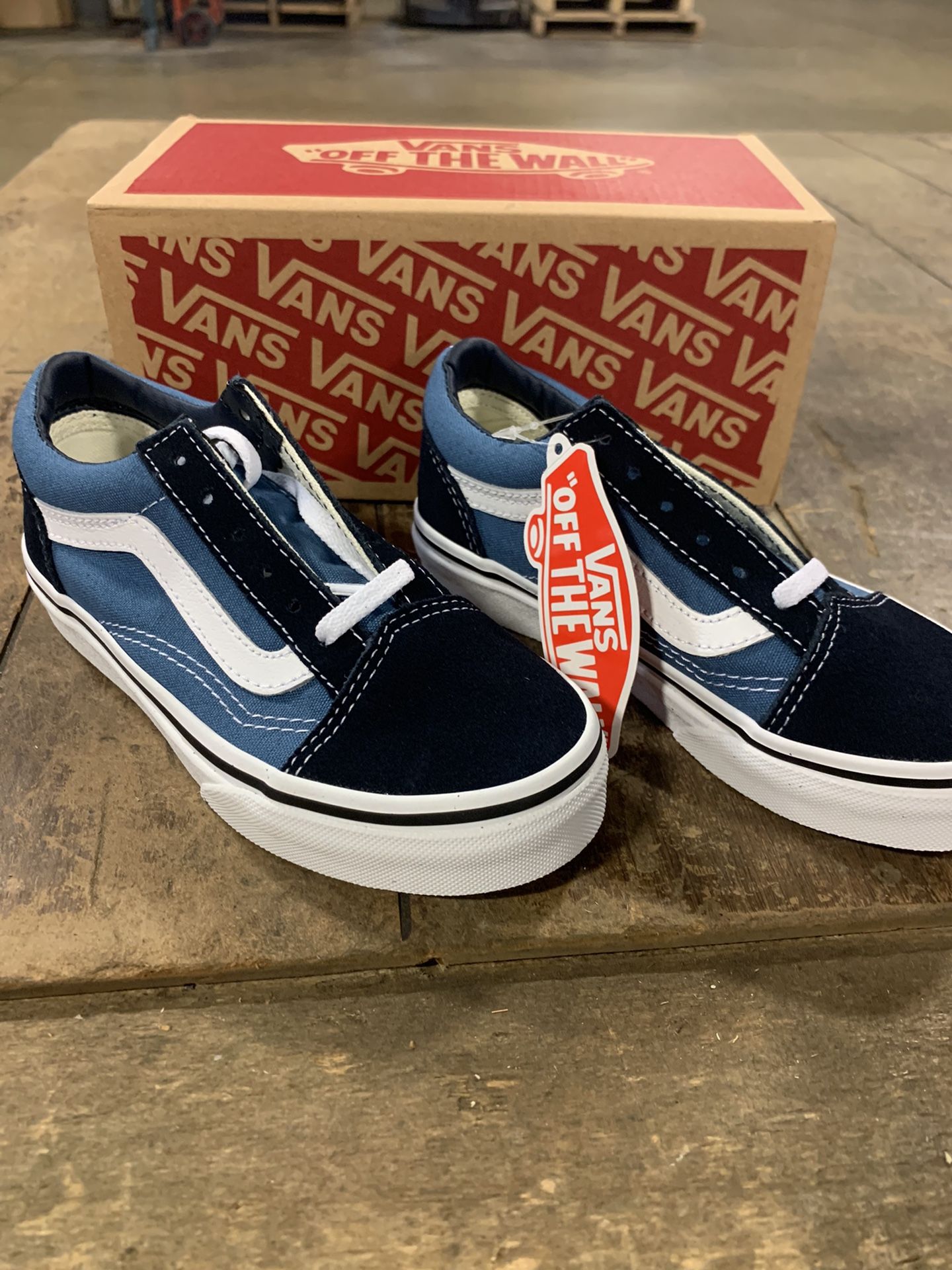 Vans, Old Skool, Blue and White, Size 12.0 Kids