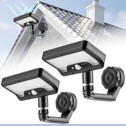 QT 2 Magnetic Solar Lights Outdoor Motion Sensor, No Drill Installation, 92 LED 270° Wide Angle Magnetic Solar Light, IP65 Waterproof Solar Outdoor Li