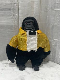 Vintage 1980's Showbiz Pizza Rock-Afire Explosion Fatz Geronimo Plush Doll Gorilla
