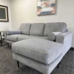 HAZELA CHARCOAL SOFA CHAISE