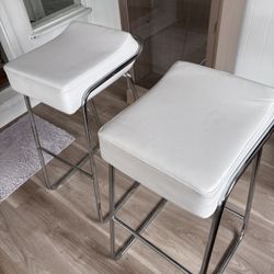 MCM White Barstools