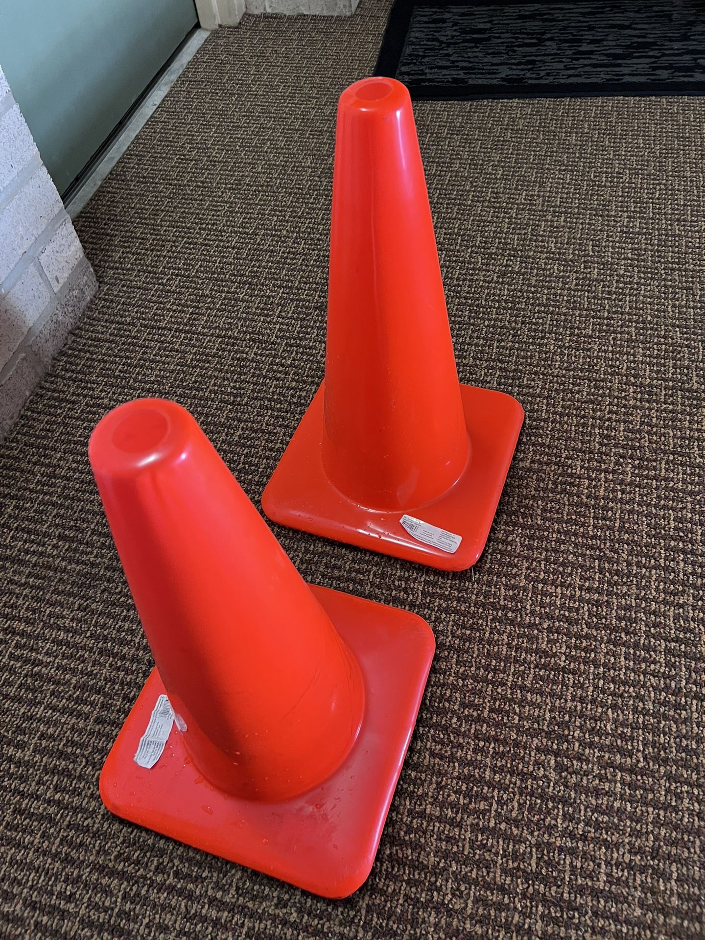 2 Orange Traffic Cones 2 For $25
