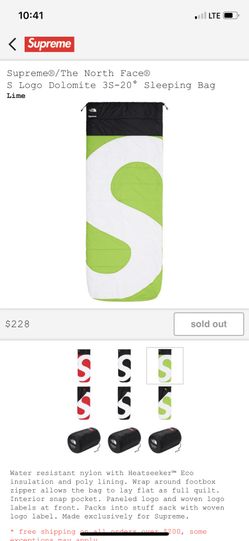 Supreme sleeping bag