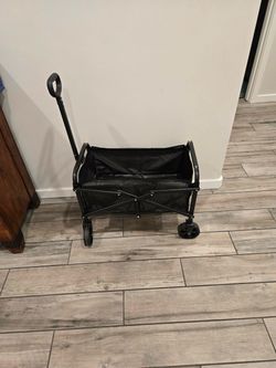 Black Folding Mini Utility Wagon Cart