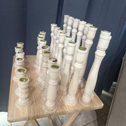 Wood Candle Holders 