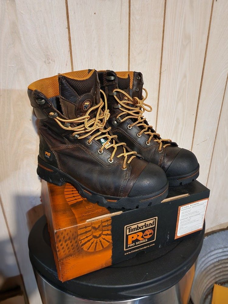 SIZE 10 W Timberland Pro Electrician Grade Boots 