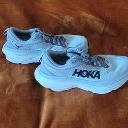 Hoka Bondi 8 Men's US 10D Light Gray Running  Shoes