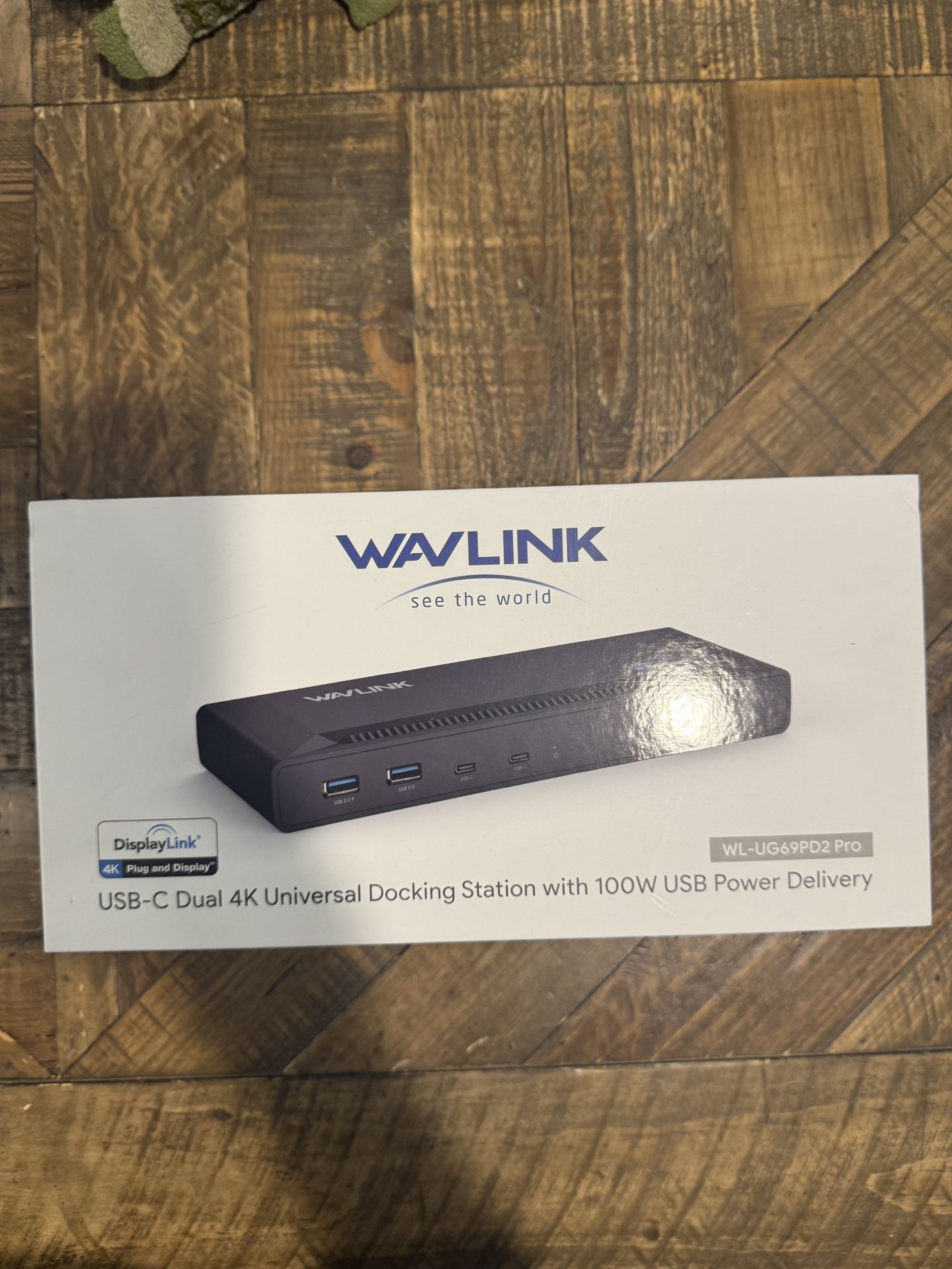 WAVLINK 4K Universal USB C Docking Station Dual Monitors, Displaylink USB C Dock