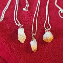 Citrine Pendant & Chain Each $5 Your Choiceof 1
